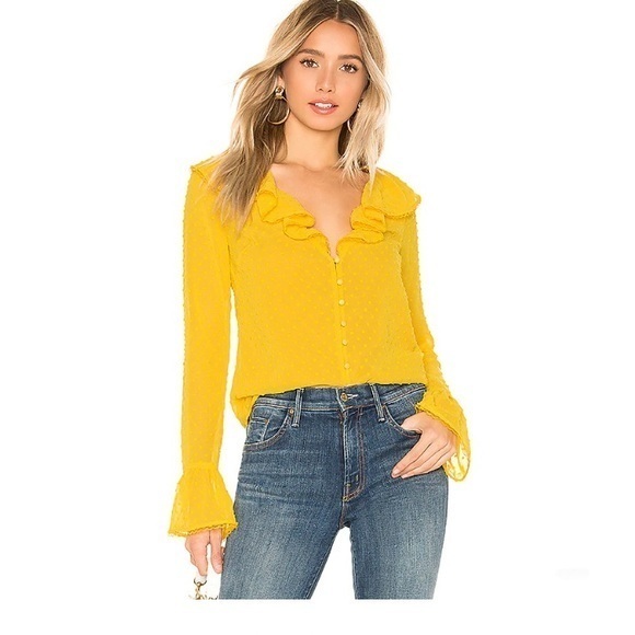 *Not for Sale* Majorelle Fleur Blouse in Sunshine Yellow Small - Picture 1 of 8